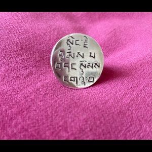 ME & RO 925 Sterling Silver Large Disc Ring 6